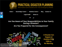 Tablet Screenshot of practicaldisasterplanning.com